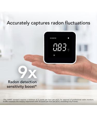 Ecosense EB100 Ecoblu Home Radon Detector - Continuous Monitoring Easy to Use Accurate Results Every 10 Minutes - International Shipping - Buy Online on SooperMarket.com