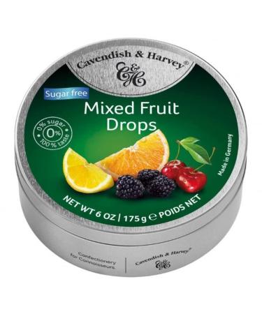 CAVENDISH & HARVEY Sugar Free Mixed Fruit Drops 175g - 9 Pack