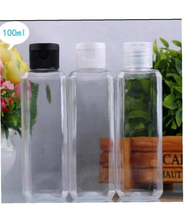 Clear Flip Top Cap Refillable Bottle Transparent Empty Makeup Liquid Cosmetic Container Random 100ml - Buy Online on SooperMarket.com