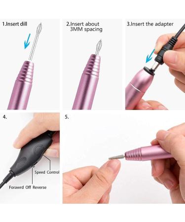 Grendly Electric Nail File Kit Protable Nail Drill Electric Manicure Tools for Home Use DIY Nail Art Nail Salon Silver - Buy Online on SooperMarket.com