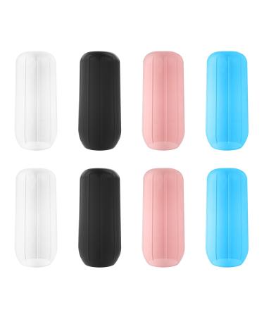 Travel silicone bottle covers travel containers Spout -safe elastic covers reusable travel accessories protective cover for shampoo and shower gel bottles 8 pieces (A)