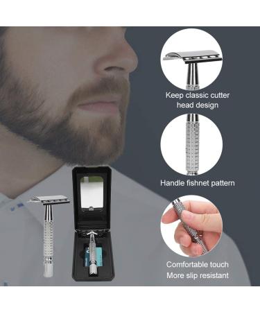 Classic Stainless Steel Double Edge Safety Razor - Essential Portable Razor for Men | International Shipping Available - Buy Online on SooperMarket.com