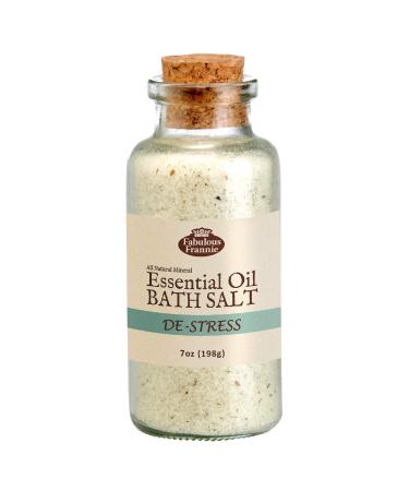 Fabulous Frannie De-Stress Therapeutic Mineral Bath Salt - 7oz Made with Pure Essential Oils Grapefruit  Ylang Ylang and Lavender