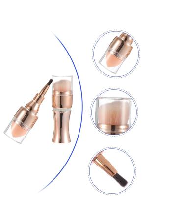 Angoily 4 in 1 Makeup Brush - Dual Ended Flat Foundation & Sponge Brush for Face Makeup - Perfect for Girls - High-Quality Artificial Fiber Cosmetics Tool - Buy Online on SooperMarket.com