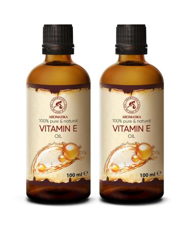 Vitamin E oil 2x100ml - of course - rich in vitamin E - Tocopherol - Vitamin E OIL 200ml - Anti aging oil against wrinkles of all kinds - Care for face 100 ml (2 pack)