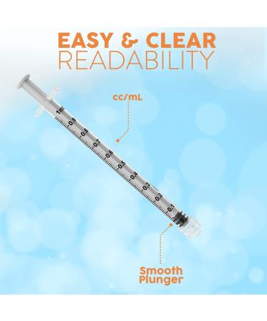 Care Touch 1ml Syringe with Luer Lock Tip - 100 Count - Ideal for Feeding Tubes and Home Care - Needle-Free - Buy Online on SooperMarket.com