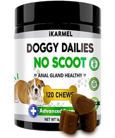 iKARMEL Doggy Dailies | Advanced Anal Gland Support Chews for Dogs | No Scoot Pet Supplements | Pumpkin Powder Fiber Digestion Tablets | Vet-Formulated | 120 Count - Buy Online on SooperMarket.com