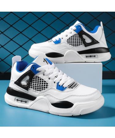 Adoff Basketball Shoes for Kids | Universal Casual Sports Shoes for Boys & Girls | Size 36 EU | Blue & White - Buy Online on SooperMarket.com