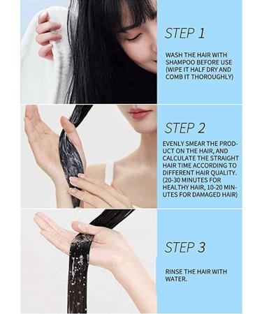 Protein Correcting Hair Straightening Cream Hair Straightening Treatment Cream For Curly Hair Nourishing Fast Smoothing Collagen Hair Straightener Cream For All Hair Types (3pcs) - Buy Online on SooperMarket.com