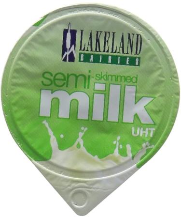 Lakeland Dairies Semi Skimmed Milk Portions 50x12ml Pots