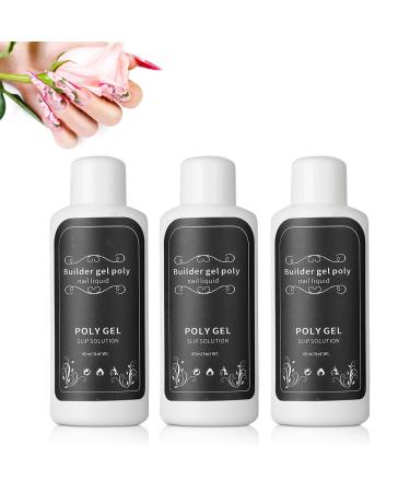 Fast Nail Extension Poly Gel Thinning Solution - 45ml Manicure UV Gel - 3 Bottles for Perfect Nail Art | International Shipping Available - Buy Online on SooperMarket.com