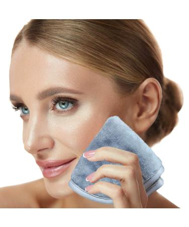 4 Pack Microfiber Fleece Makeup Remover Cloths - Ultra Soft Chemical Free Reusable Facial Towels for All Skin Types - 8x8 Inch - Buy Online on SooperMarket.com