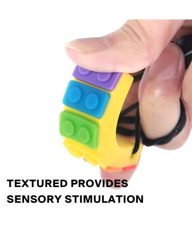 Rainbow Sensory Chewing Chain Set (4 Pieces) - Oral Motor Skills Autism & ADHD Solutions Bite Ring & Chewing Trailer - Buy Online on SooperMarket.com