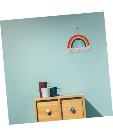 ABOOFAN 1pc Rainbow Rope Pendants Rainbow Tapestry Wall Hangings Office Decore Bohemia Cotton Rope Color 1 28X27CM - Buy Online on SooperMarket.com