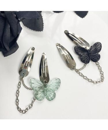 JSGHGDF Hair Clip Bobbys Clip y2kBobby y2kHairpin Butterflys Hair Clip Barrettes y2kHair Clip Y2KHair Black butterfly - Buy Online on SooperMarket.com