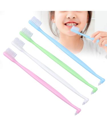 4PCS Orthodontic Toothbrush Double-ended Interspace Toothbrush for Braces Teeth Cleaning