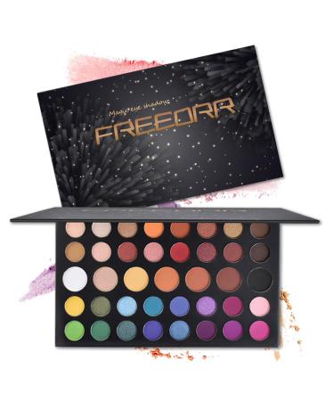 FREEORR 39 Colors Eyeshadow Palette  High Pigmented Smudge-proof Long Lasting Eye Shadow  Matte Shimmer Metallic Finish Eyeshadow Palette