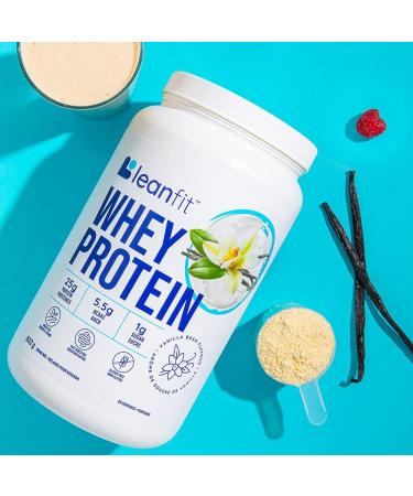 LEANFIT WHEY PROTEIN Natural Vanilla - Pack of 2 (two) 100% Whey Protein Powder 25g Protein Per Serving Grass-Fed Gluten-Free BCAAs Amino Acid - 26 Servings 832g Tub - Buy Online on SooperMarket.com
