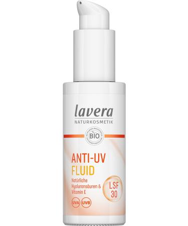 lavera Anti-UV Fluid SPF 30 - protects against UV rays - mineral protection - against sun-induced skin ageing - vegan - natural cosmetics - 30 ml