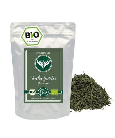 Azafran Green Tea - ORGANIC Sencha Uchiyama Green Tea - Original from Japan 500g 500 g (1 pack)