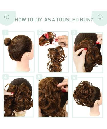 SEGO Hairpiece Extensions - Real Hair Long Messy Bun Updo Voluminous Dark Brown #2 - International Shipping Available - Buy Online on SooperMarket.com