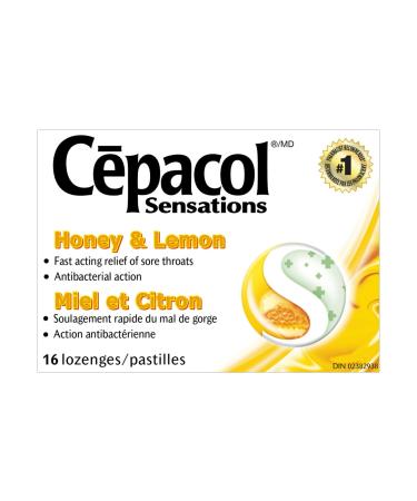 Cepacol Sensations Honey and Lemon Sore Throat lozenges 36 count