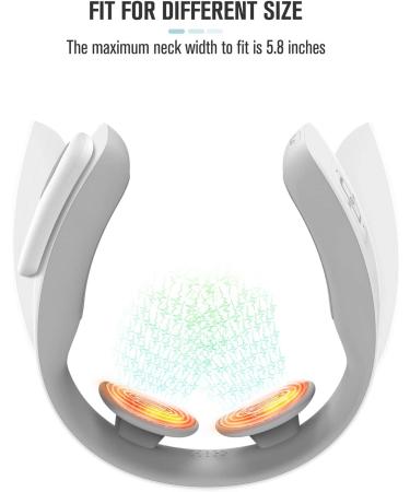 FIT KING Neck Massager with Heat & TENS Technology for Fatigue and Pain Relief - Cordless & Rechargeable Design | Remote Control & Voice Broadcast | 5 Modes 16 Intensities FT-056N - Buy Online on SooperMarket.com