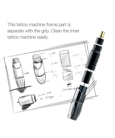 Mast Tour Rotary Tattoo Pen Machine | 3.5 Length | Custom Mast Coreless Motor | 25mm Grip | Grey - Buy Online on SooperMarket.com