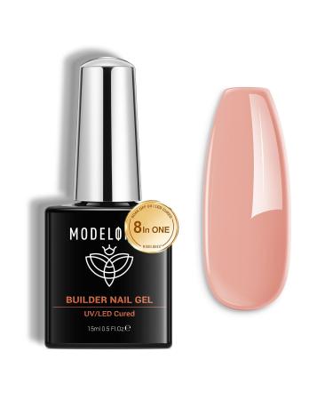 Modelones assembly gel for gel nails builder gel for nails pink builder gel in a Bottle UV hard gel for strengthener extension gel base nail extension uv gel nail art 15ml pink 15ml 03