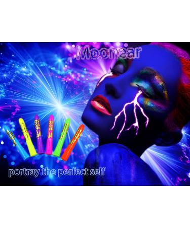 Glow in The Dark UV Face Paint Crayons Kit for Mardi Gras and Halloween - Buy Online on SooperMarket.com