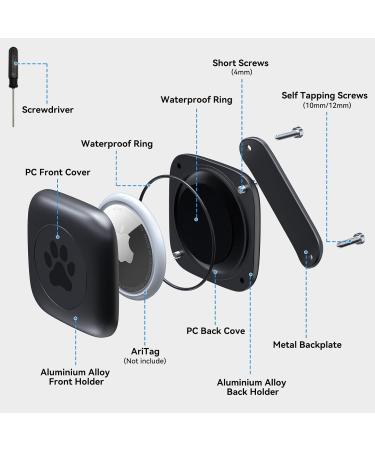 Cloudvalley Airtag Dog Collar - IPX8 Waterproof GPS Tracker for Apple Airtags - Lightweight Easy Install Anti-Loss Cover for Dogs & Cats - Buy Online on SooperMarket.com