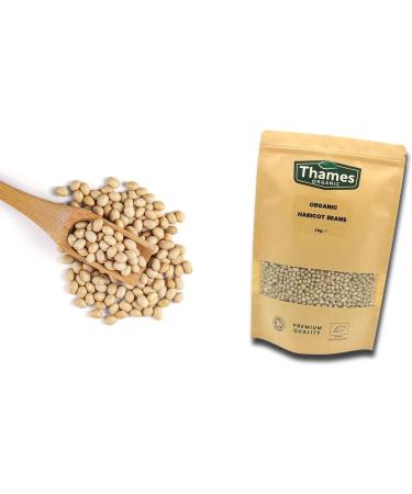 Thames Organic Organic Haricot Beans 500g - High Fibre & Protein, Raw, Vegan, GMO-Free - Nutritious & Flavorful - Ideal for Soups & Salads - Buy Online on SooperMarket.com