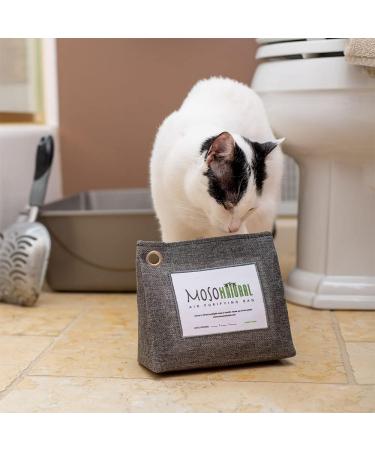Moso Natural Air Purifying Bag 300g - Scent Free Odor Eliminator for Closets, Bathrooms, Laundry Rooms & Pet Areas - Premium Bamboo Charcoal Absorber - Freestanding Design - 1 Pack - Buy Online on SooperMarket.com