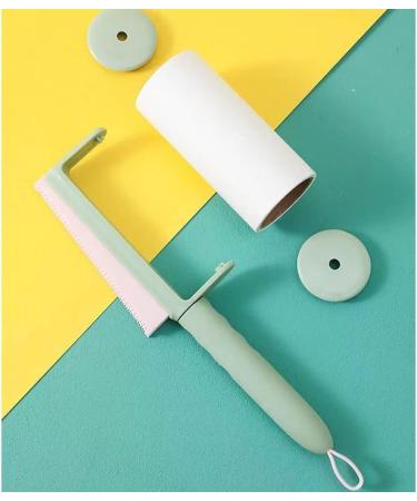 Extra Sticky Lint Roller for Clothes - 2 in 1 Pet Hair Remover & Carpet Scraper | Quick Dehairing Tool with 3 Refills - Buy Online on SooperMarket.com