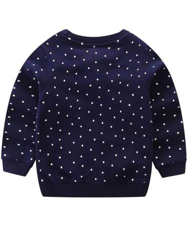 Little Hand Baby Girls Christmas Sweatshirt | Cute Xmas Jumper for Toddlers | Reindeer/Navy Blue | Age 1-8 Years - Buy Online on SooperMarket.com