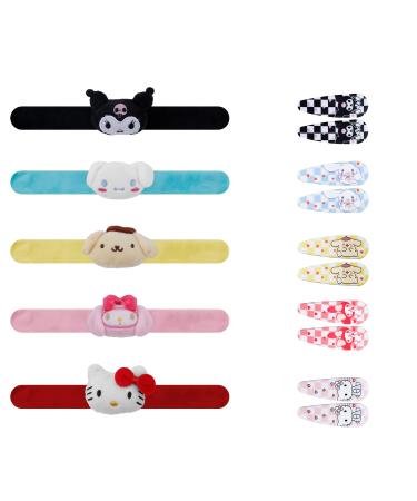 5 Styles Kawaii Kitty My Medy Kumi Hair Clips Headband Hairpins Kitty Cat Gifts Kitty Cat and Friends Hair Accessories (Papa-5HC+HT-Sanliou)