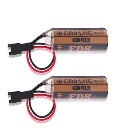 2 Pcs CR8. LHC 17450 3V Battery 2600mAh Non-Rechargeable Battery for Fuji FDK Battery Memory Backup Power Source Meter Battery