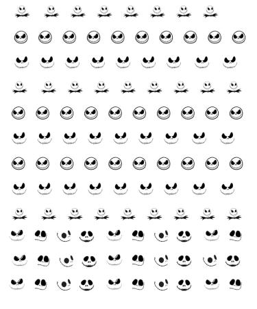 KazCreations Nightmare Before Christmas Jack Skellington Collection (Nightmare Before Christmas Jack Skell Nail Art C2)