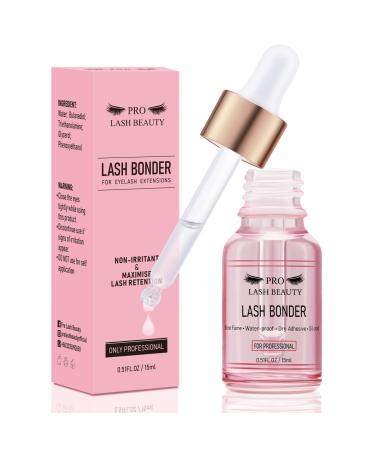 Lash Bonder for Eyelash Extensions Super Bonder Glue Accelerator Lash Extension Sealant Longer Retention Waterproof Oil-proof Special Dropper design for Dose Control 15ml 0.5 Fl Oz (Pack of 1) Lash Bonder