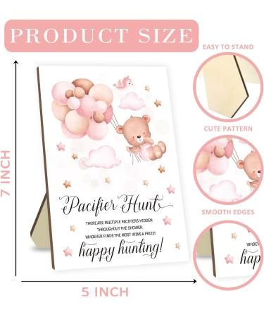Ultimate Baby Shower Party Games Set | Schnuller Hunting & Balloon Bar - 50 Pink Acrylic Pacifiers Included - Buy Online on SooperMarket.com