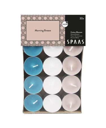 Spaas 30 Scented Tealights Assorted Colours 4.5 Hours Morning Breeze Flesh Pink Morning breeze