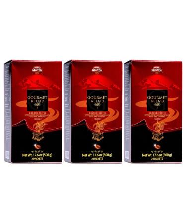 Trung Nguyen Coffee Gourmet Blend Vietnamese Ground Coffee Artificial Coffee and Chocolate Flavours 500g (Pack of 3) by CNMART