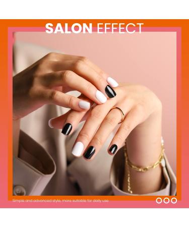 Teenitor Short Press On Nails - 12 Packs Glossy Square Fake Nails for Women with Adhesive Tabs and Nail Files - Buy Online on SooperMarket.com