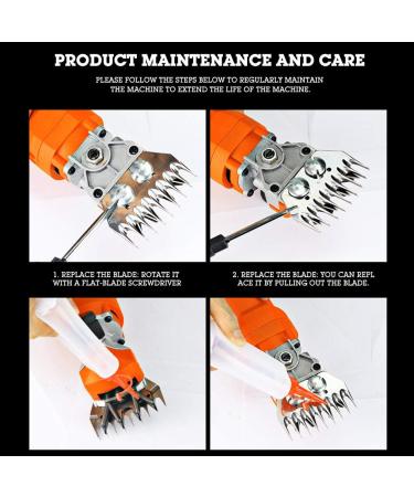 High-Strength Stainless Steel Shear Knife for Sheep & Goats | 9 Tooth Straight Blade & Swivel Replacement - Buy Online on SooperMarket.com