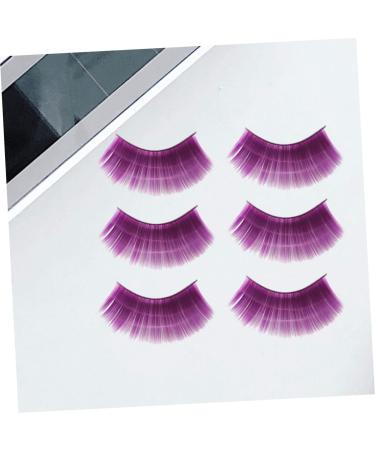 ABOOFAN 6 Pairs Halloween Eyelashes for Women Halloween Makeup Eyelashes False Eyelashes Natural Look Tinsel Eyelashes Shining False Lashes Lash Extension Kit Extend Purple 3d Slender - Buy Online on SooperMarket.com