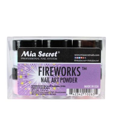 6PC Mia Secret Nail New Acrylic Art Powder New Collection Fireworks made in USA