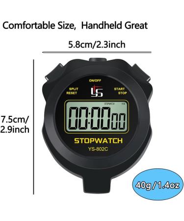 ZCTIMYI Digital Stopwatch Timer - Mute, Large Display, Easy-to-Use - Ideal for Coaches, Swimming, Running - Yellow - Buy Online on SooperMarket.com