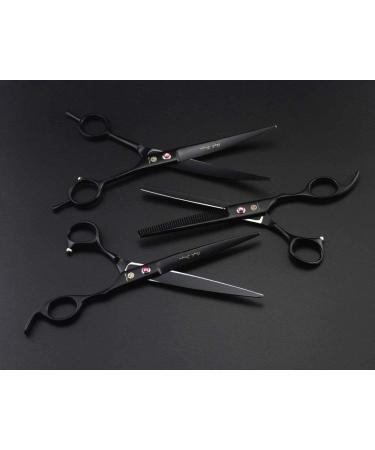 Purple Dragon 7.0 inch Rhinestone Pet Grooming Scissors Set - Dog Hair Cutting & Thinning Shears - Buy Online on SooperMarket.com