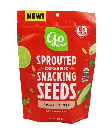 Go Raw, Spicy Fiesta Sprouted Snacking Seeds, Organic, 4 Oz