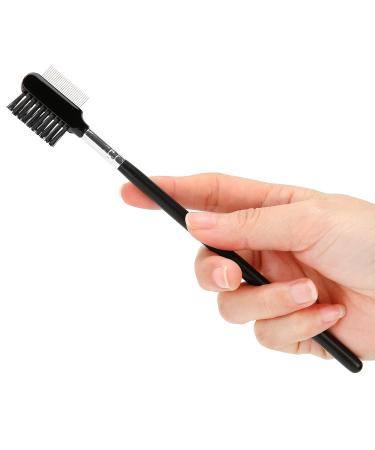 Professional Double-Headed Eyebrow Brush & Comb - Stainless Steel Dual-Use Makeup Tool for Women & Girls | Perfect for Eyebrow and Eyelash Grooming - Buy Online on SooperMarket.com